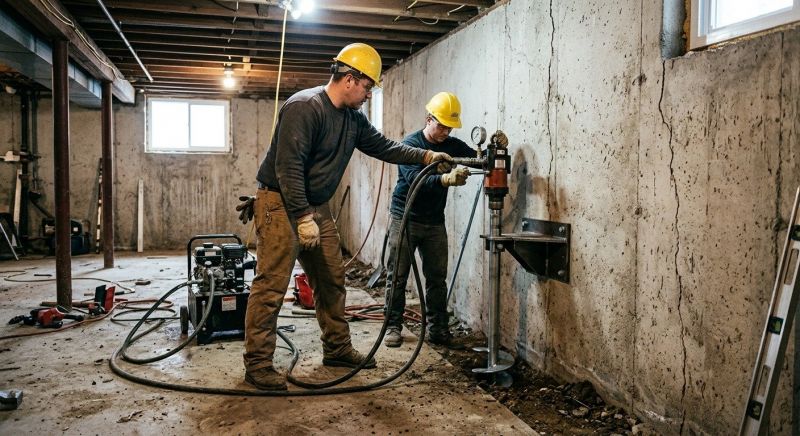 Basement Stabilization in Tolland, CT
