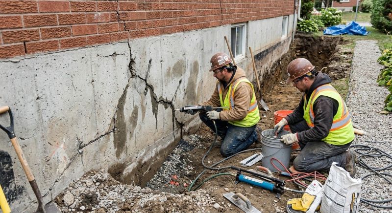 Cracked Foundation Repair in Hebron, CT