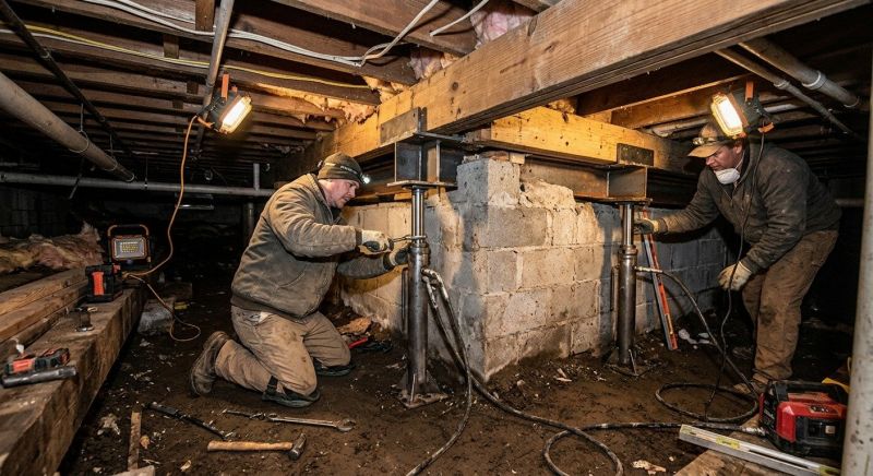 Crawl Space Leveling in Tolland, CT