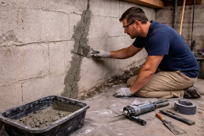 Foundation Crack Repair in Palmer, MA