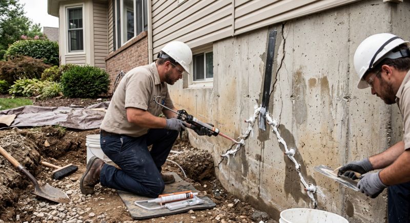 Foundation Crack Sealing in Tolland, CT