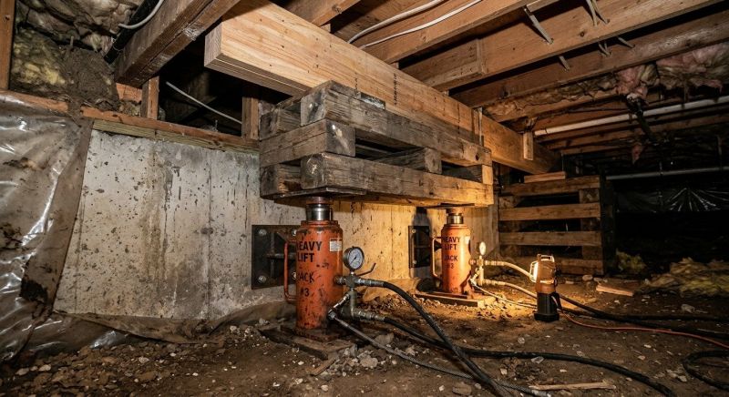 Foundation Jacking in Wales, MA