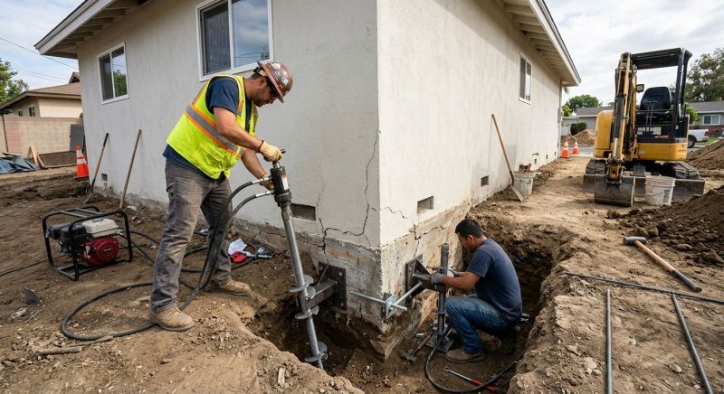 Foundation Stabilizing in East Hampton, CT