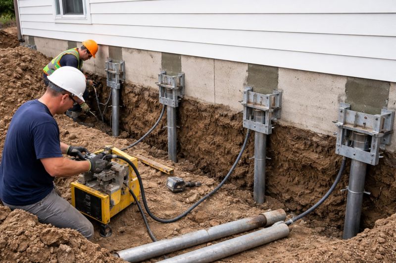 Helical Piers Installation in Tolland, CT