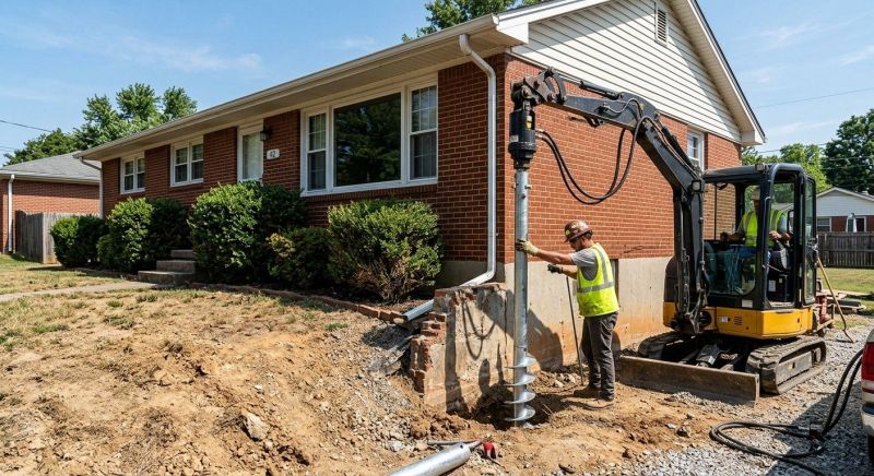 Helical Pile Installation in Tolland, CT