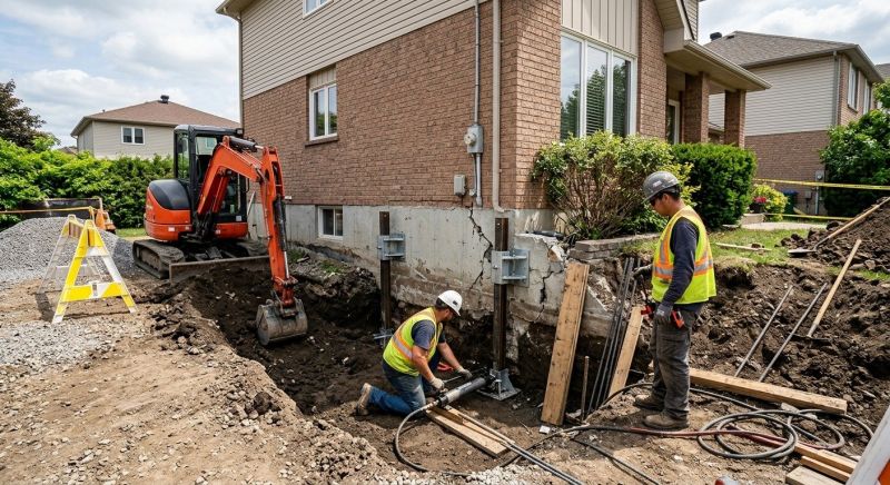 House Foundation Repair in West Suffield, CT