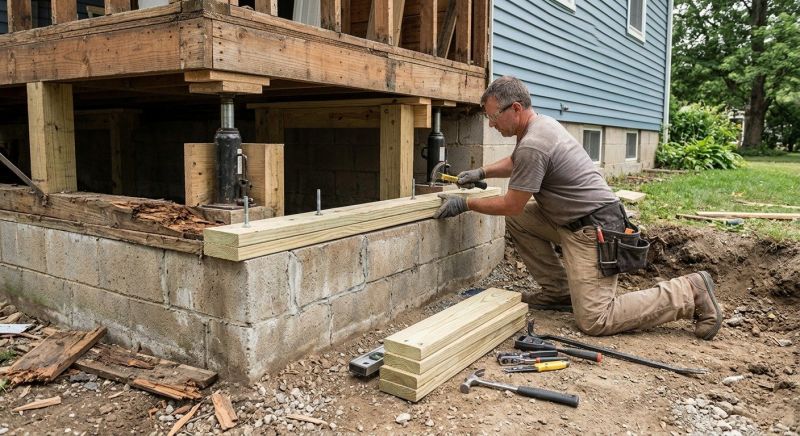House Foundation Repair in Wethersfield, CT