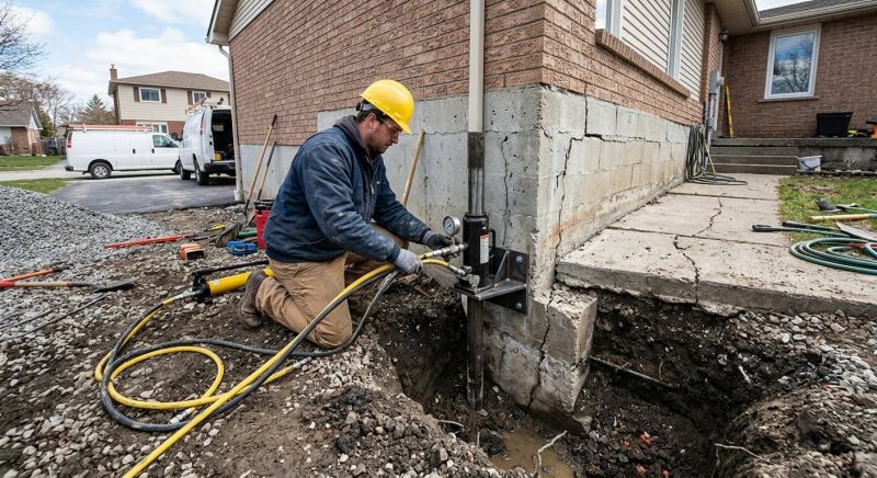 Sinking Foundation Repair in East Hartford, CT