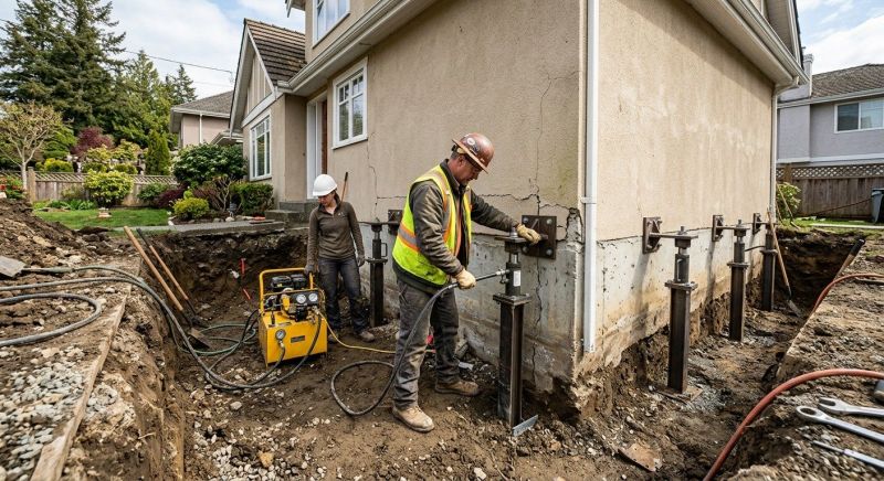 Sinking Foundation Repair in Palmer, MA