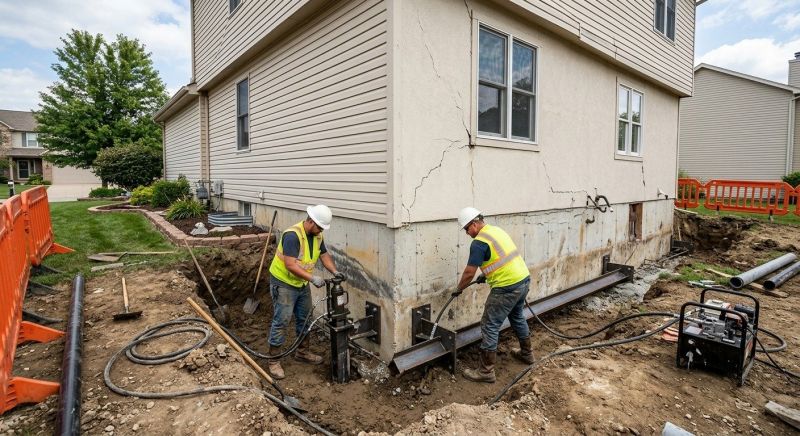 Sinking Foundation Repair in West Springfield, MA